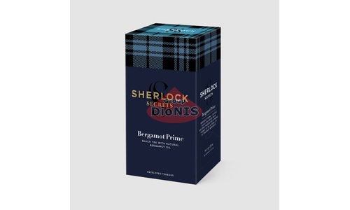 Чай черный Sherlock Secrets Bergamot Prime Бергамот Прайм 22 саш по 2 г с натуральным маслом - 1