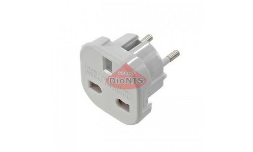 Перехідник 220V на євророзетку 9625 White 110-250V 10-16A 1800W (22083) - 1