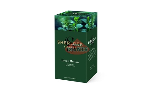Чай зеленый Sherlock Secrets Green Melissa Зеленая Мелисса 22 саш по 1.8 г - 1