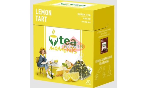 Чай зеленый Tea Moments Lemon Tart Лимонный тарт 20 пирамидок по 1.8 г - 1