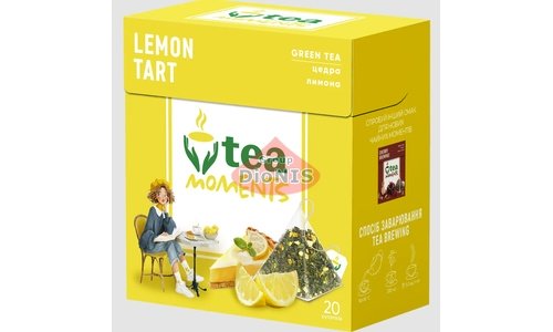 Чай зеленый Tea Moments Lemon Tart Лимонный тарт 20 пирамидок по 1.8 г - 1