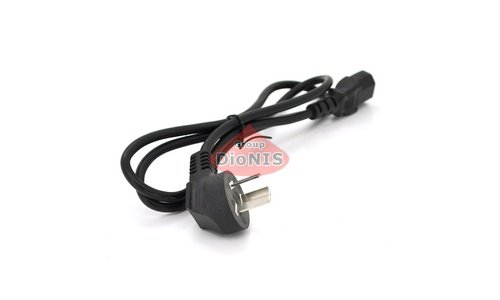 Кабель питания 220V 1.2m Voltronic 0.5 мм PC-184/2 CPCS-C13 3 pin китайский разъем ЧЕРНЫЙ (16705) - 1