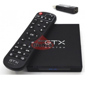 Комплект Geotex GTX-R10i Pro Smart TV Box 4/32 с USB Т2 приемником T230C Android 9.0 Wi-Fi 2.4/5GHz+BT