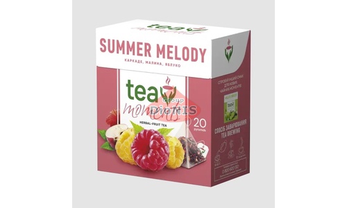 Чай фруктово-ягодный Tea Moments Summer Melody Летняя Мелодия 20 пирамидок по 1.7 г Каркаде, Малина, Яблоко - 1