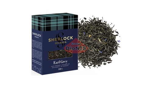 Чай черный Sherlock Secrets Earl Grey Эрл Грей 100 г крупнолистовой со вкусом бергамота и лимона - 2
