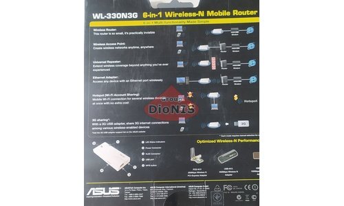 Маршрутизатор (роутер) Asus WL-330N3G (6 in 1) 2.4GHz Б/У в упаковке - 2