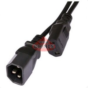 Кабель живлення 220V 1.8m Atcom 0.75 мм IEC C13-C14 ЧОРНИЙ (10118)