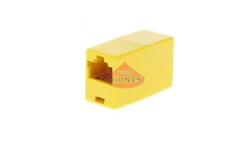 Соединитель RJ45 RITAR Для патч-кордов мама/мама Желтый (06185) Поштучно - 1