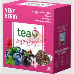 Чай фруктово-ягодный Tea Moments Very Berry Настоящий Ягодный 20 пирамидок по 1.7 г