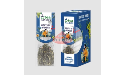 Чай бленд черного и зеленого Tea Moments Nights of Wonder Ночи Чудес 15 кадди-пакет по 2.2 г с цветами и фруктами - 1