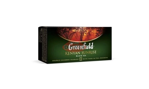 Чай чорний Greenfield Kenyan Sunrise 25 пакетів по 2 г кенійський, термосаше Грінфілд - 1