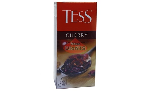 Чай травяной TESS Cherry 25 пакетов по 2 г Каркаде с шиповником и вишней - 1