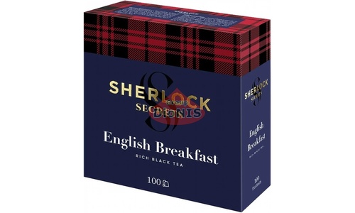 Чай чорний Sherlock Secrets English Breakfast Англійський Сніданок 100 пак по 2 г - 1