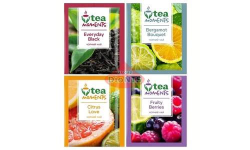 Набор чая Tea Moments Black Harmony Черная Гармония 48 сашетов 4 вкуса по 12 шт - 3