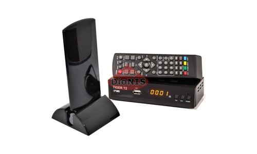 Комплект: ресивер TIGER T2 IPTV C / T2 + Антена WAVE HOME BASE 63 - 1