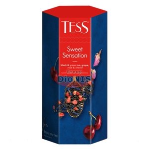 Чай суміш чорного та зеленого TESS SWEET SENSATION 70 г листовий, подарунковий Тубус Преміальна колекція