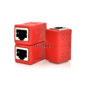 Соединитель RJ45 RITAR Для патч-кордов мама/мама экранированный 8P8C Красный 14472 Поштучно