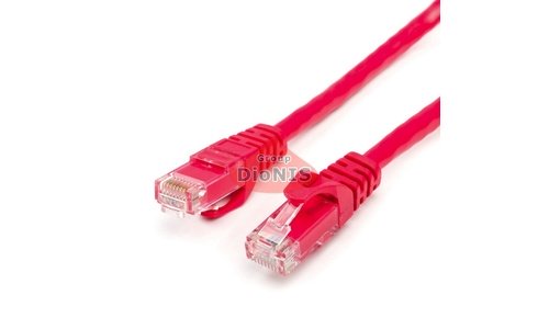 Патч-корд 0.5 м ATCOM мідний червоний UTP RJ45 Cat.6 1 ГБ/с литий (9219) - 1