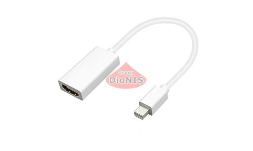 Конвертер mini Display Port папа на HDMI мама 10cm ATCOM Белый FULL HD 11042 - 1