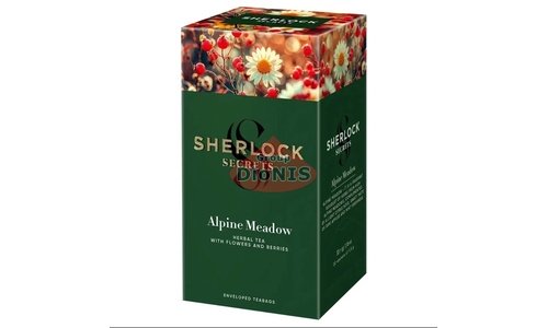 Чай фруктово-трав'яний Sherlock Secrets Alpine Meadow Альпійський луг 22 саш по 1.5 г з квітами та ягодами - 1