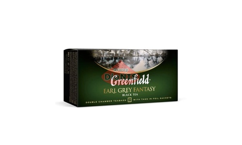 Чай черный Greenfield Earl Grey Fantasy 25 пакетов по 2 г с бергамотом, термосаше Гринфилд - 1