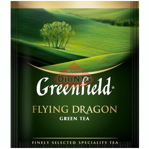 Чай зеленый Greenfield Flying Dragon 100 саш по 2 г без добавок Гринфилд ХоРеКа