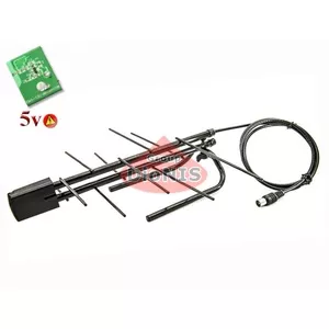 Антенна DVB-T2 Комнатная Eurosky ES-005A усилитель 5В до 10 км 18 дБ кабель 1.5м