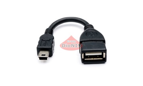 USB - USB mini кабель 0.1 м Черный Voltronic OTG переходник 16949 - 1