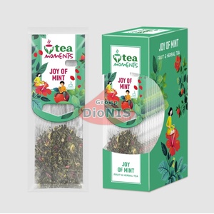 Чай фруктово-травяной Tea Moments Joy of Mint Мятная радость 15 кадди-пакет по 2.2 г с каркаде