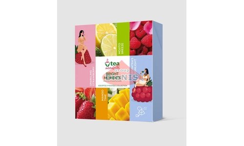 Набір чаю Tea Moments Bright Moments Асорті зеленого чаю 32 пірамідки 4 смаків по 8 шт - 1