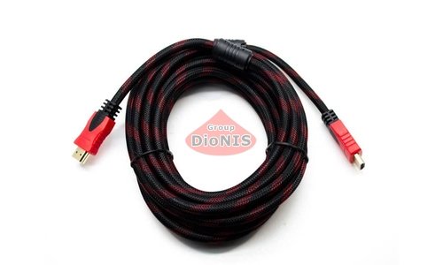 HDMI - HDMI кабель 4,5м v1.4 чорний-червоний (5153) - 1