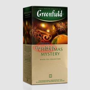 Чай черный Greenfield Christmas Mystery 25 пакетов по 1.5 г с пряностями, термосаше Гринфилд
