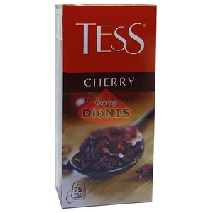 Чай травяной TESS Cherry 25 пакетов по 2 г Каркаде с шиповником и вишней