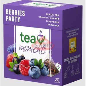 Чай черный Tea Moments Berries Party Ягодная вечеринка 20 пирамидок по 1.8 г