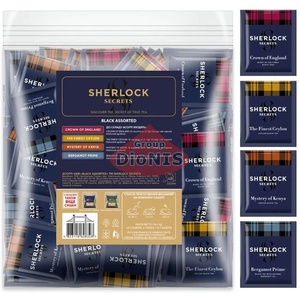 Набор чая Sherlock Secrets Black assorted Черный в ассортименте 48 сашетов 4 вкуса по 12 шт