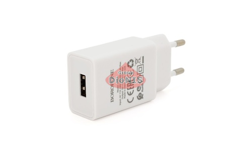 СЗУ - блок питания 5В 2.1А BOROFONE BA68A 1хUSB White Сетевое зарядное устройство для Смартфонов и Планшетов - 1