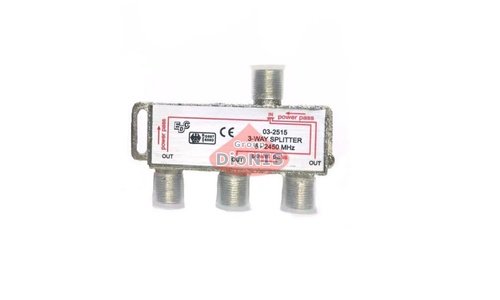Splitter 3-WAY Germany 5-2450MHZ Розгалужувач з проходом напруги 5В ефірне, кабельне ТБ - 1
