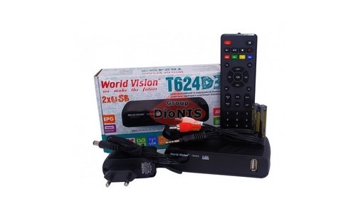 Ресивер World Vision T624D3/Т624Д3 Цифровой эфирный C/T2 тюнер IPTV Internet внешний блок - 6