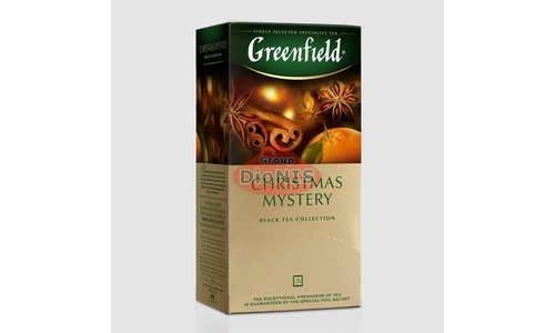 Чай черный Greenfield Christmas Mystery 25 пакетов по 1.5 г с пряностями, термосаше Гринфилд - 1