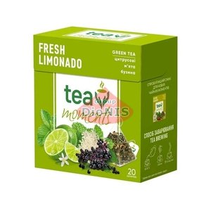Чай зеленый Tea Moments Fresh Limonado Свежий Лимонадо 20 пирамидок по 1.8 г