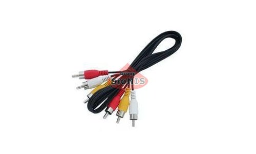 Кабель 3RCA-3RCA 1.2м (звичайний) Audio-Video тюльпани - 1