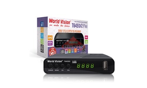 Приставка Т2 World Vision T645D2 FM H.265 Цифровий ефірний DVB-T2/С ресивер тюнер - 2