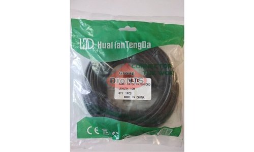 Патч-корд 10 м HLTD CAT5E чорний - 1