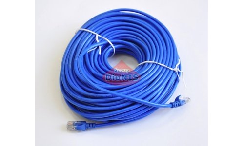 Патч-корд 15.0 м ATCOM синий UTP RJ45 Cat.5e 24AWG CCA литой (9168) - 2