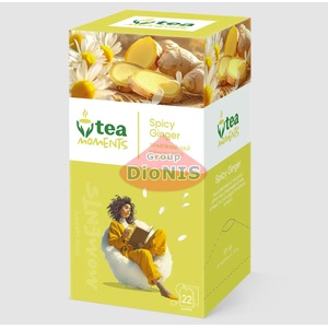 Чай травяной Tea Moments Spicy Ginger Пикантный Имбирь 22 саш по 1.5 г ромашка, имбирь, лимонник