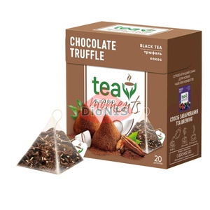 Черный чай Tea Moments Chocolate Truffle Шоколадный трюфель 20 пирамидок по 1.8 г