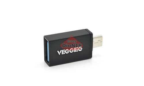 Переходник USB 2.0 мама на microUSB папа OTG VEGGIEG V-OT01 Black (19816) - 1