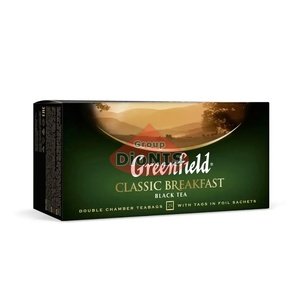 Чай чорний Greenfield Classic Breakfast 25 пакетів по 2 г термосаше Грінфілд
