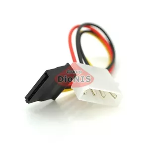 Кабель-Переходник Molex 4 pin - SATA 15 pin Voltronic для питания (18337)