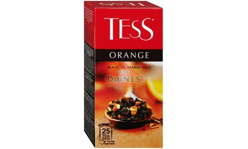 Чай черный TESS ORANGE 25 пакетов по 1.5 г с цедрой и ароматом апельсина - 2